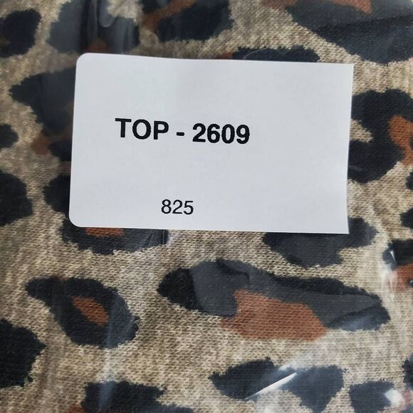 Maurices M Leopard Striped Pullover Sweatshirt Pink Tan Animal Print Long Sleeve - Picture 7 of 7